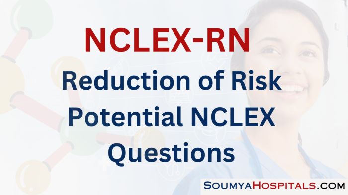 Reduction of risk potential nclex questions