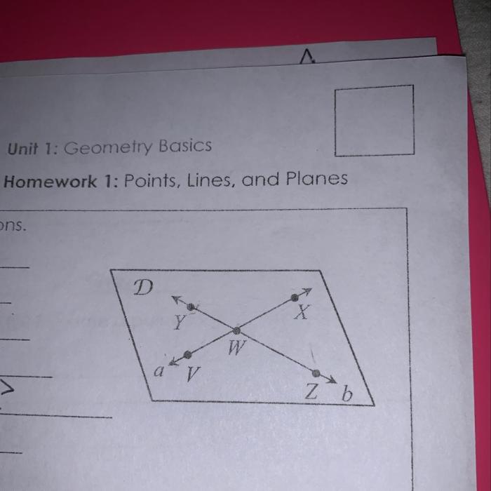 Homework 1 points lines and planes