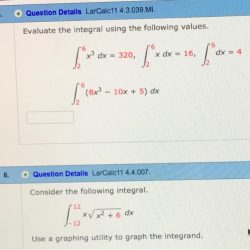 Evaluate the integral using the following values